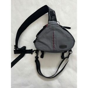 Caden Sling Camera Bag Gray Red DSLR Mirrorless Case Padded Crossbody Backpack
